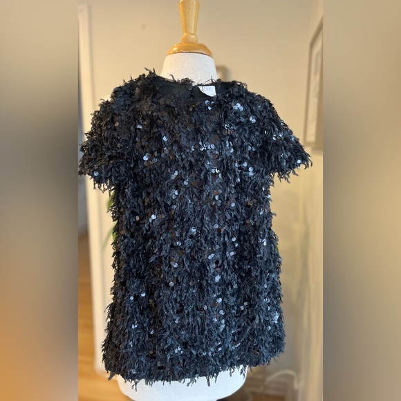 NWT ZARA FAUX FUR DRESS GIRLS SIZE 6/7 - Picture 5 of 9